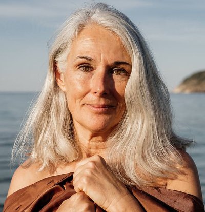 A womens skin looking young